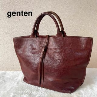 美品✨genten ゲンテン ハンドバッグ/トートバッグ ブラウン/茶