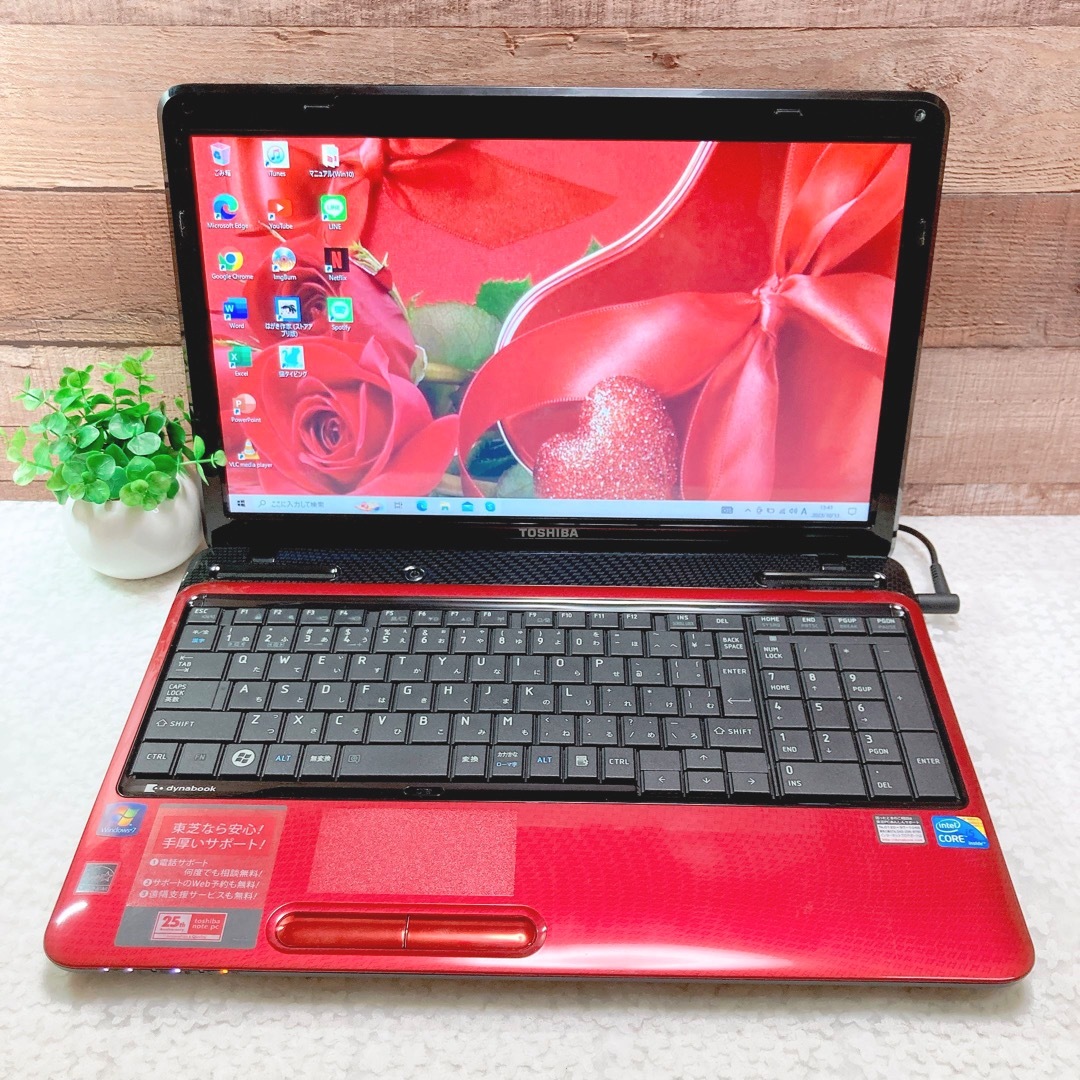 ノートPC 15.6FHD/Corei3/4GB/1TB/Win11/DVD/赤