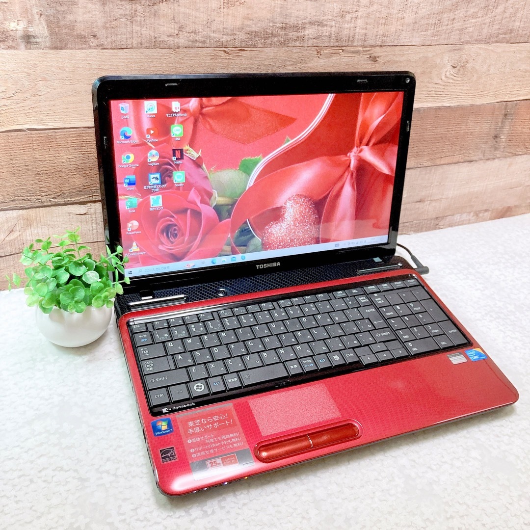 ノートPC 15.6FHD/Corei3/4GB/1TB/Win11/DVD/赤