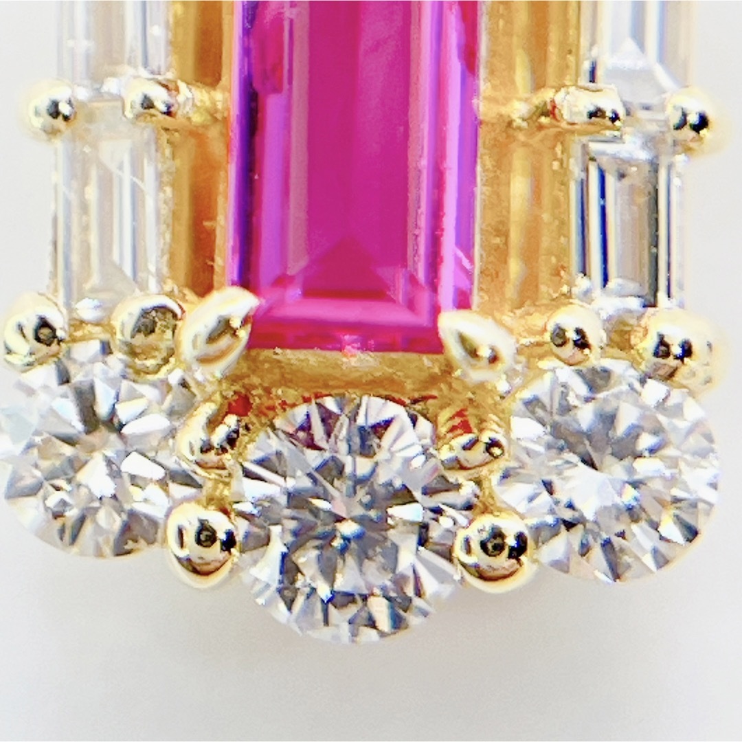 ネックレス　18k  ルビー0.21ct  ダイヤ0.46ct  ゴールド