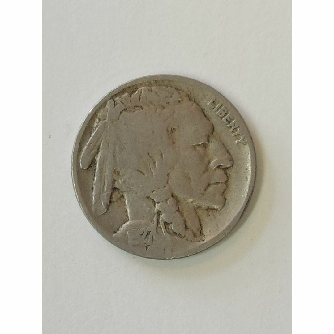 212mm量目1927年米国5セント　100年近く前のアンティーク古銭