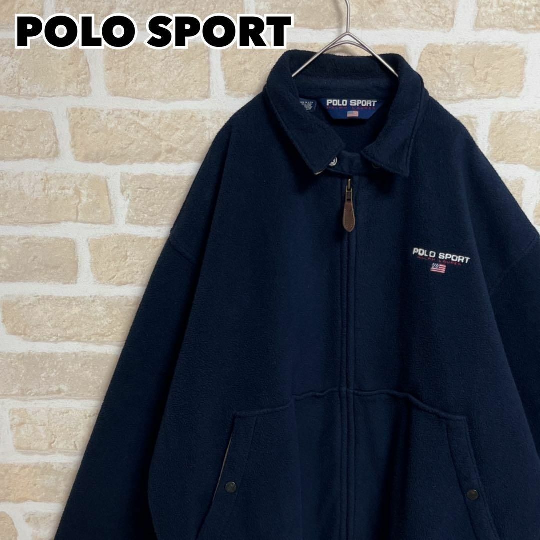 90s USA製 POLO SPORT ポロスポーツ フリーススウィングトップ