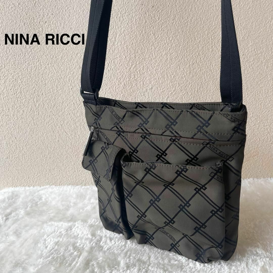 美品✨NINA RICCI ニナリッチショルダーバッグ/ハンドバッグブラウン/茶