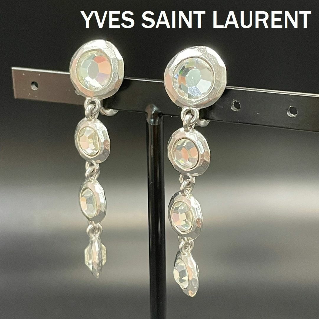 Yves Saint Laurent   イヴサンローラン イヤリング シルバー ライン