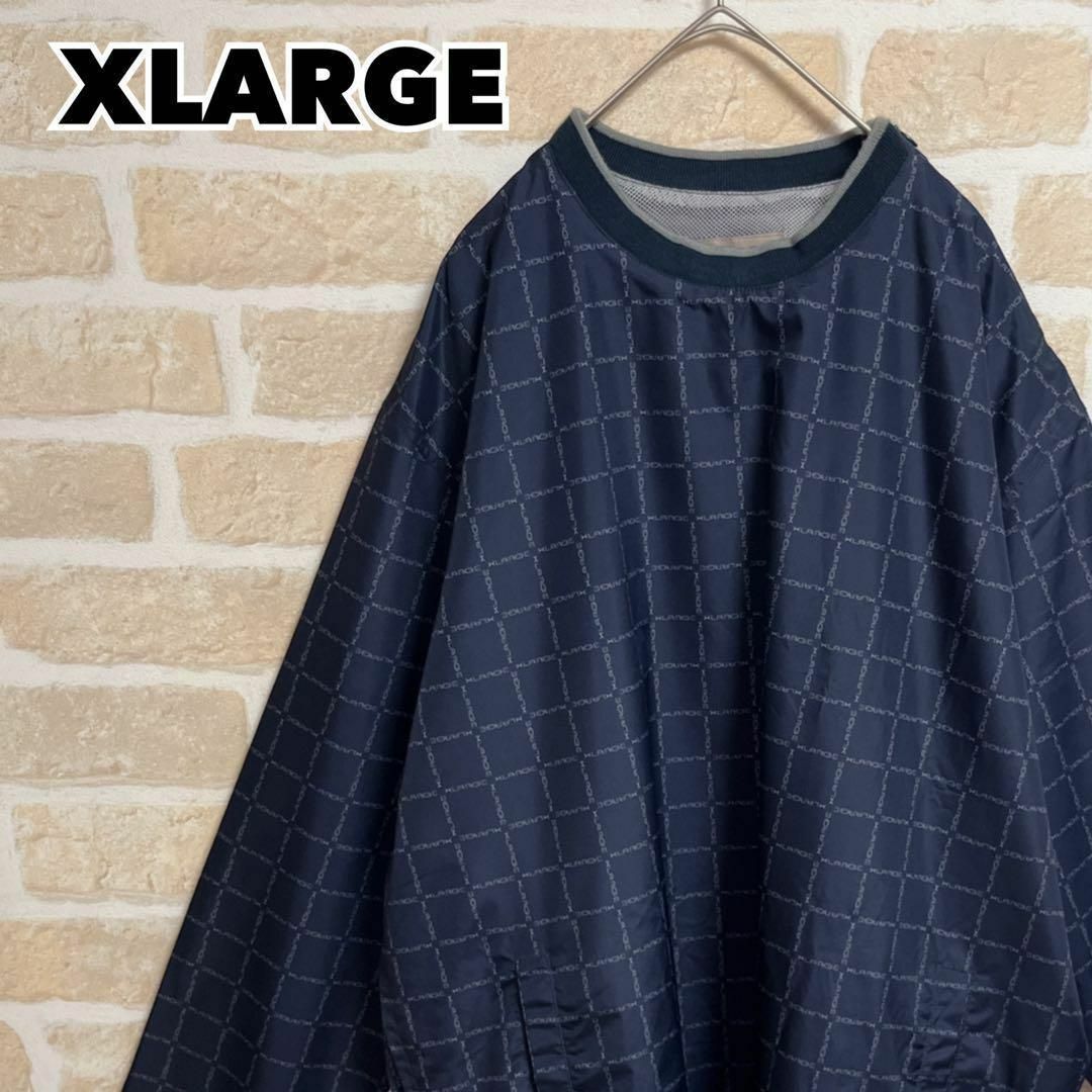 90s XLARGE エクストララージ プルオーバーナイロンジャケット 旧タグ