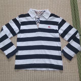 バーバリー(BURBERRY)のバーバリー  キッズ  チルドレン  128  ボーダー  ポロシャツ  長袖(Tシャツ/カットソー)