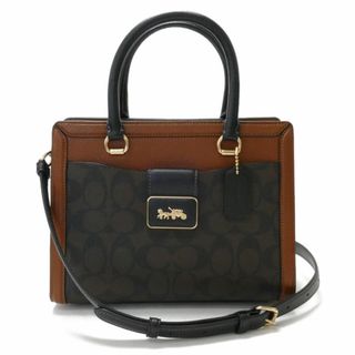 コーチ(COACH)のCOACH コーチ カラーブロック グレース キャリーオール 2Wayショルダーバッグ ブラウン/レッドウッド マルチ CJ634 IMW6R アウトレット レディース【未使用】【買取品】(ショルダーバッグ)