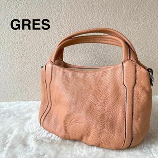 美品 GRES PARIS グレ パリス レザー使い リュックサック