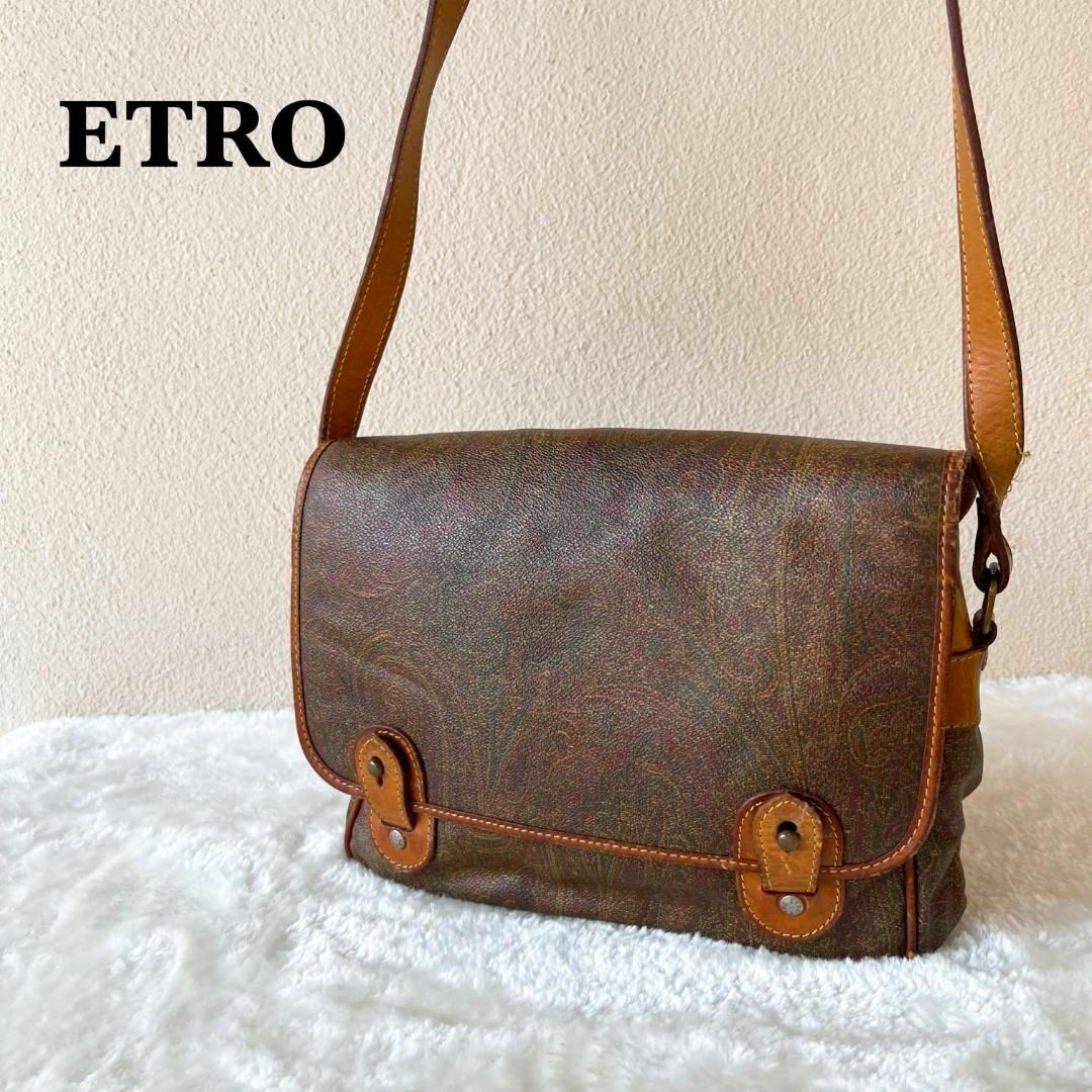 ETRO - レア✨ETRO エトロ ショルダーバッグ/ハンドバッグ ブラウン茶