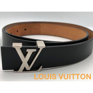 ルイヴィトン(LOUIS VUITTON)の美品　LOUIS VUITTON ルイヴィトン　ベルト　LV ロゴ ブラック(ベルト)