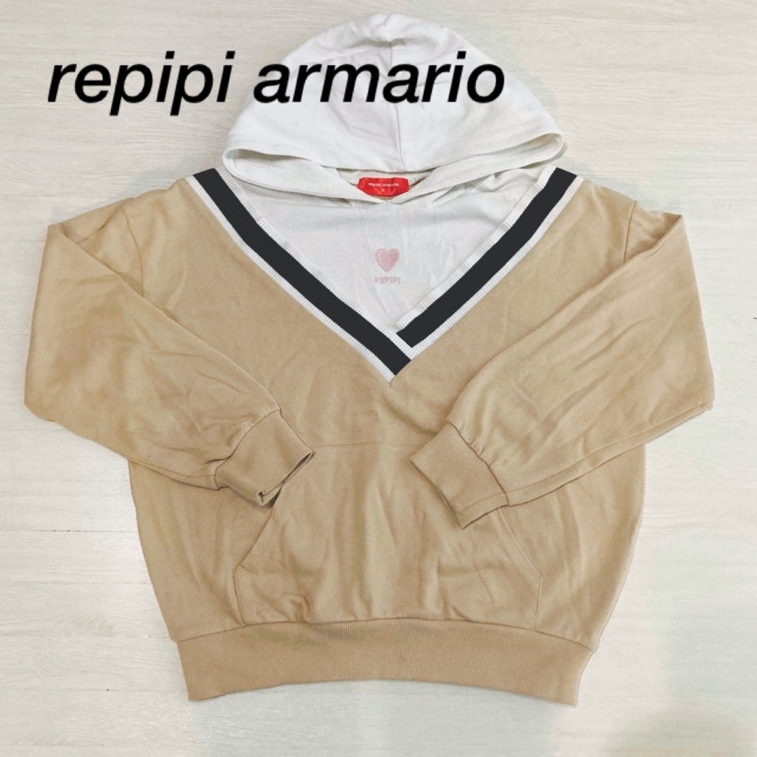 repipi armario(レピピアルマリオ)のレピピアルマリオ　M 重ね着風パーカー キッズ/ベビー/マタニティのキッズ服女の子用(90cm~)(Tシャツ/カットソー)の商品写真