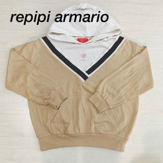 レピピアルマリオ(repipi armario)のレピピアルマリオ　M 重ね着風パーカー(Tシャツ/カットソー)