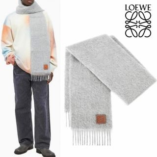 ロエベ(LOEWE)のLOEWE ロエベ SCIARPA マフラー　グレー(マフラー/ショール)