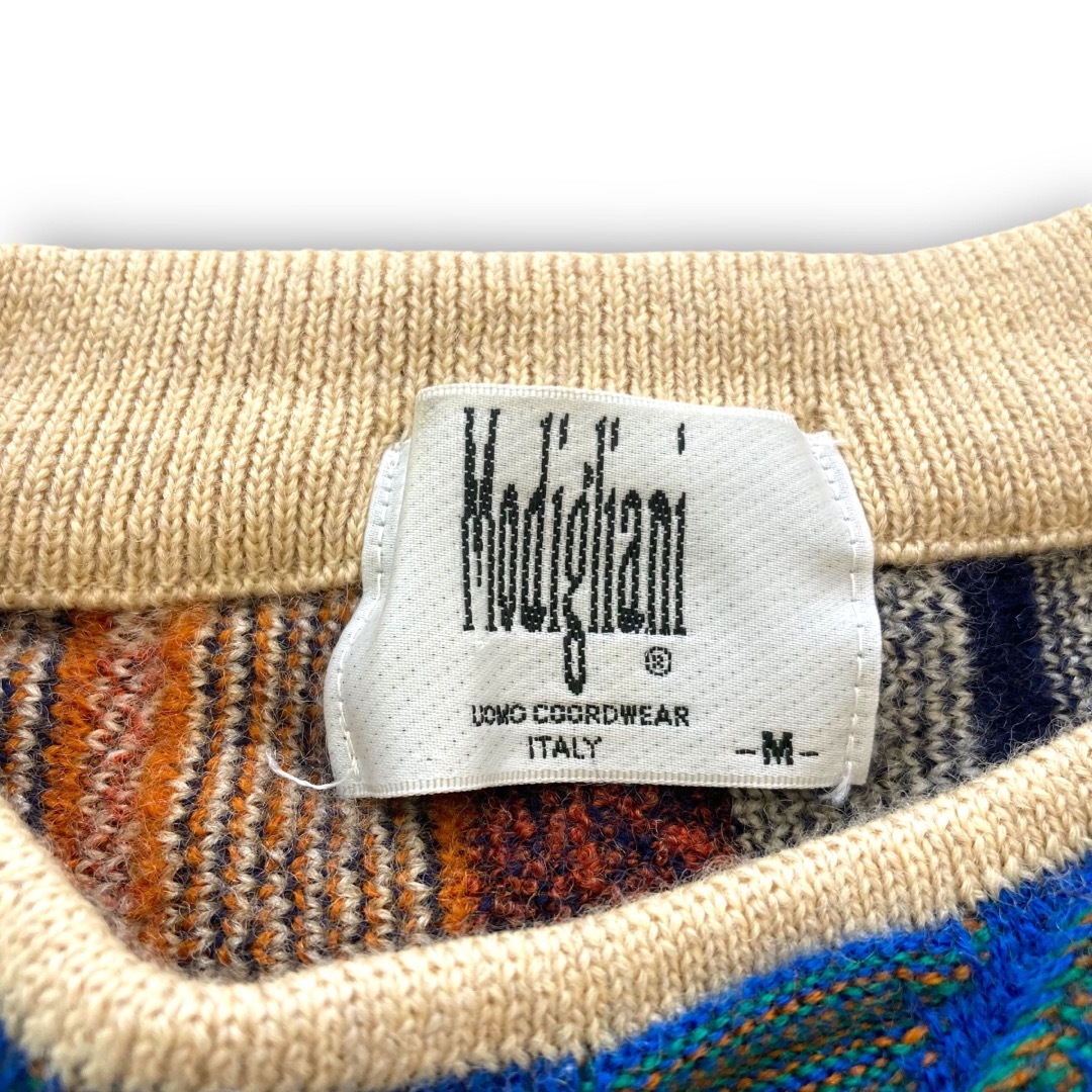 【Modigliani】モディリアーニ ヴィンテージ ニットセーター 立体編み 7