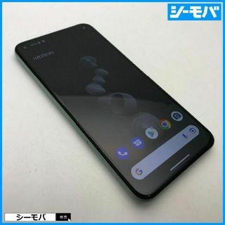 グーグル(Google)の823 SIMフリー Google Pixel 5 128GB グリーン美品(スマートフォン本体)