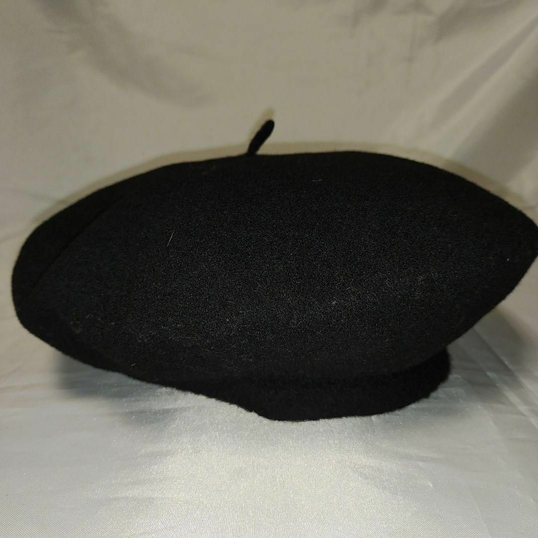 A145超美品　ジャネッサレオン　ベレー帽　ウール　ブラック　カジュアル