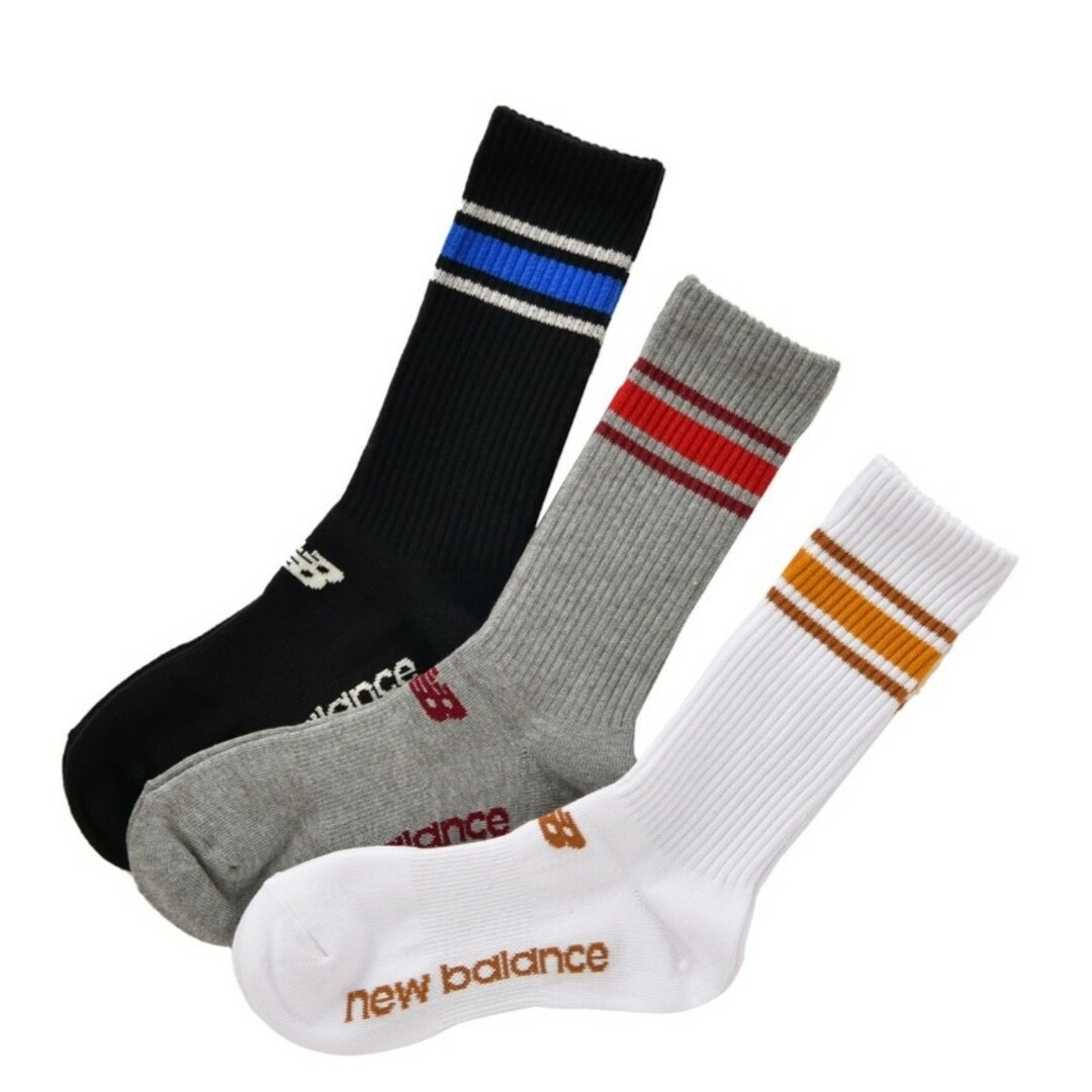 New Balance Lサイズ 3足 ニューバランス クルーラインソックスの通販 by ちょこ|ニューバランスならラクマ