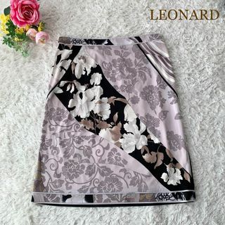 【美品】LEONARD カンカン 膝丈　スカート 42