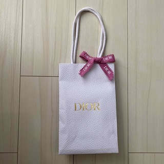 ディオール(Dior)のDIOR ディオール　ショップ袋　ショッパー　紙袋　白　リボン　ピンク　コスメ(ショップ袋)