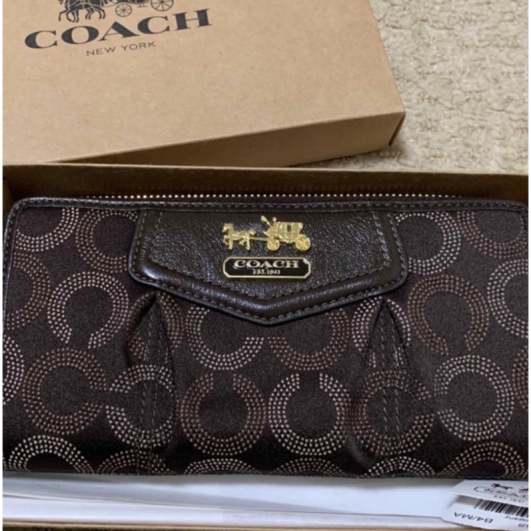 coachラウンドファスナー長財布