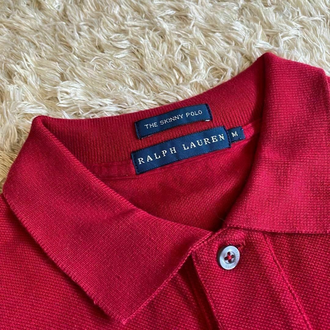 Ralph Lauren(ラルフローレン)の【定番デザイン】　ラルフローレン　ポロシャツ　ゴールドポニー刺繍　鹿の子　M 赤 レディースのトップス(ポロシャツ)の商品写真