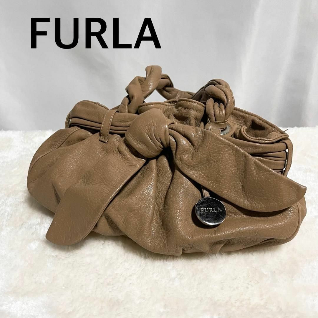 レア✨FURLA フルラ ハンドバッグ/トートバッグ ブラウン/茶