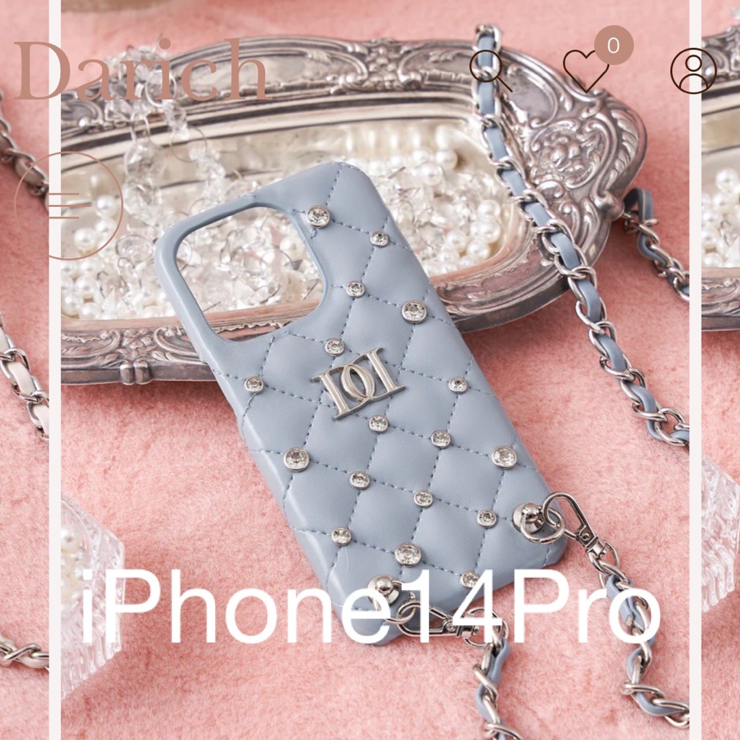 Darich - Darich キルティングビジューiPhoneケース 14Proの通販 by