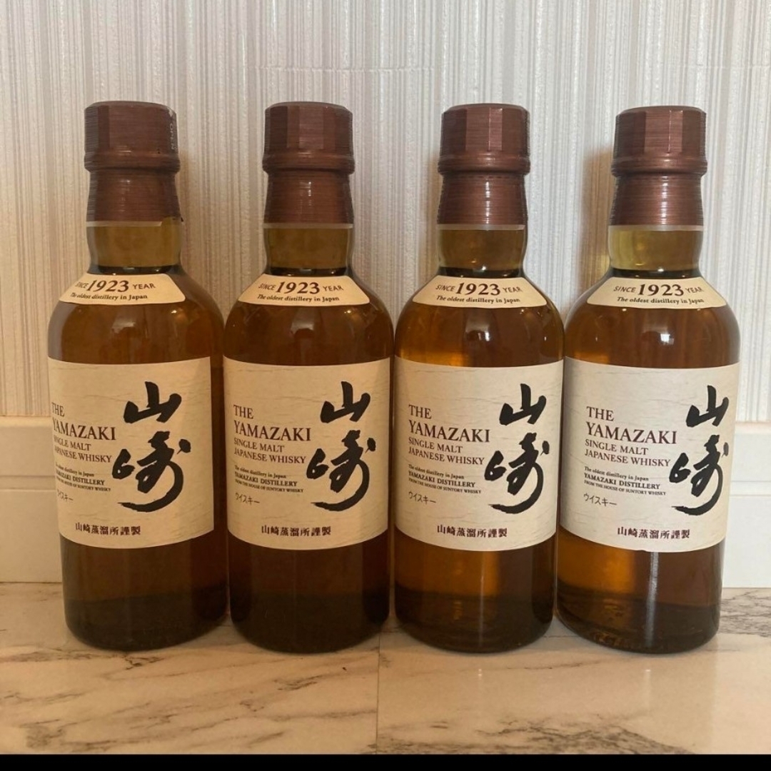 サントリーシングルモルトウィスキー山崎180ml4本セット - ウイスキー