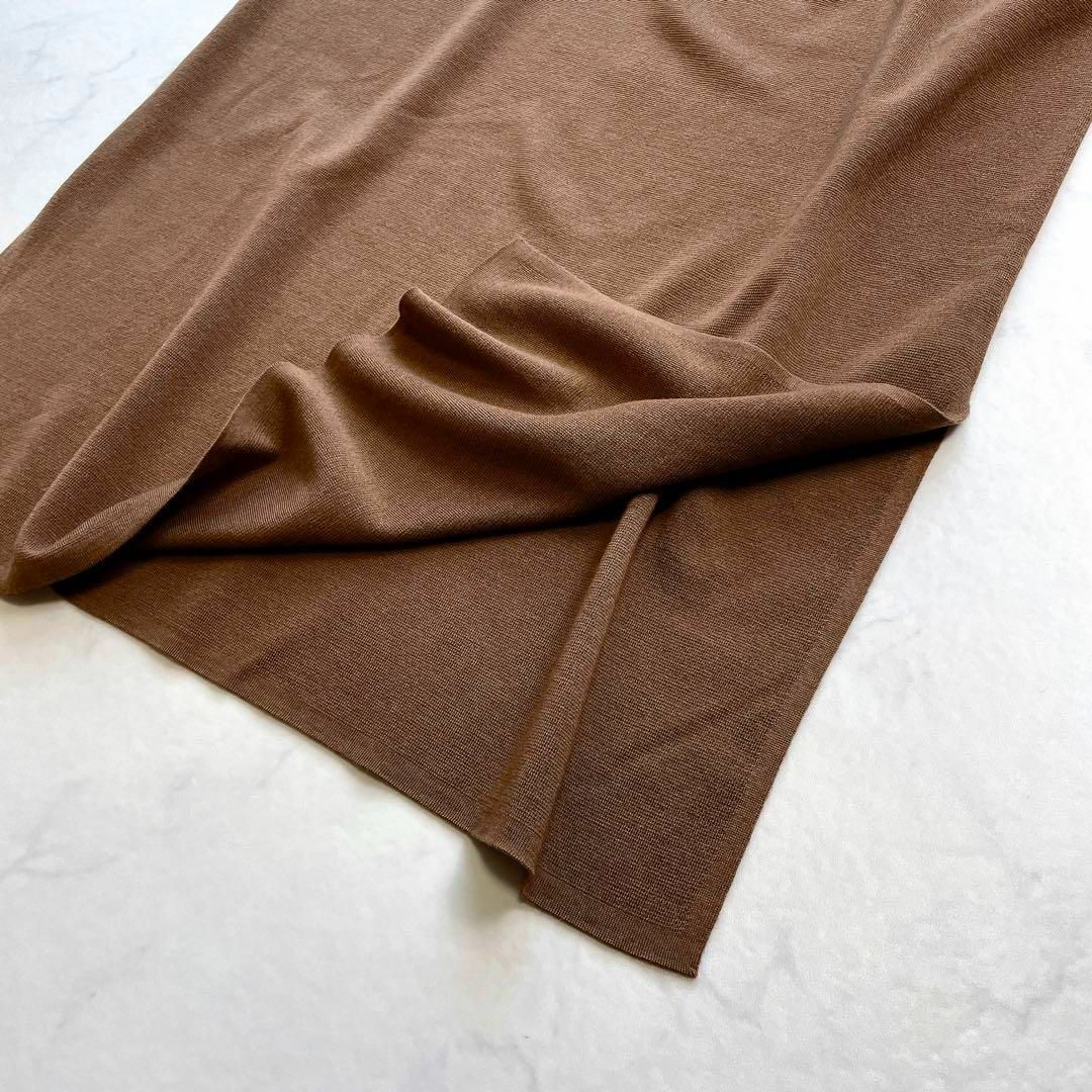 【MaxMara】最高級白タグ*ニットパーカーワンピース ロング丈 七分袖 M