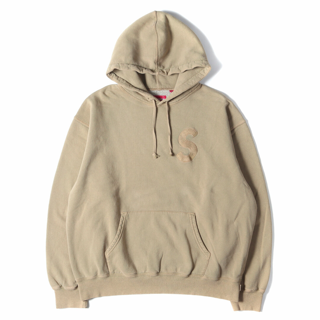 Supreme シュプリーム パーカー サイズ:L 23SS オーバーダイ加工 Sロゴ スウェット パーカー Overdyed S Logo Hooded Sweatshirt タン トップス フーデッド スウェットシャツ フーディー【メンズ】