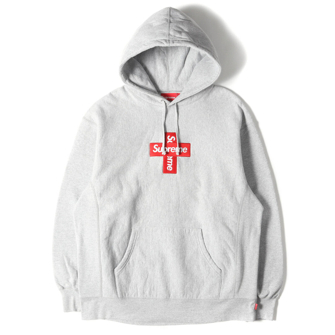 Supreme シュプリーム パーカー サイズ:XL 20AW クロスボックスロゴ スウェット パーカー Cross Box Logo Hooded  Sweatshirt ヘザーグレー トップス フーディー フーデッド スウェットシャツ 【メンズ】【中古】 | フリマアプリ ラクマ