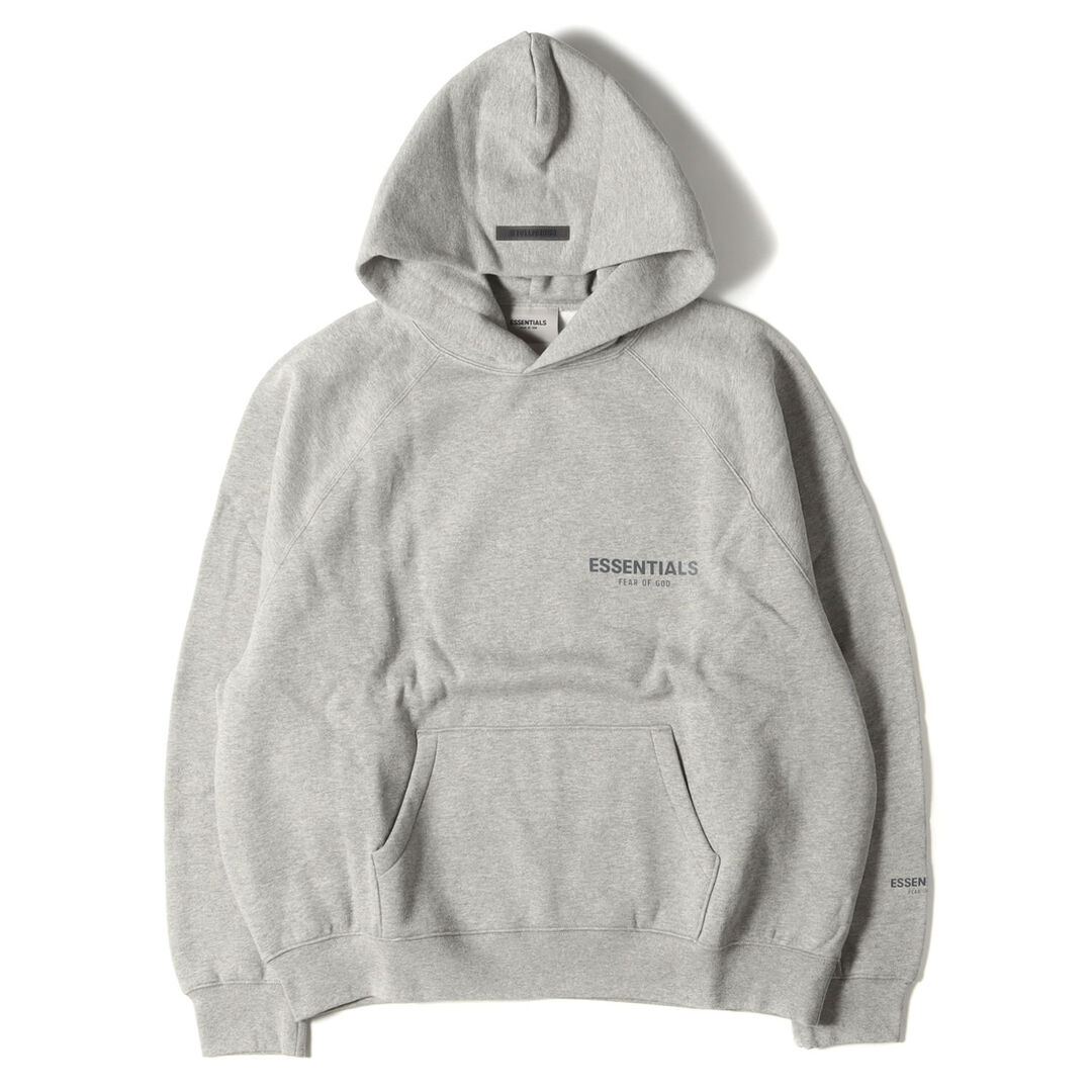 Fear Of God Logo Pullover Hoodie グレーL