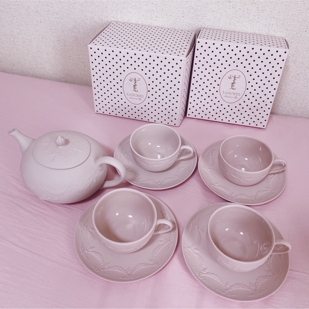 LADUREE - LADUREE 新品未使用 カップ&ソーサー ティーポット ローズの