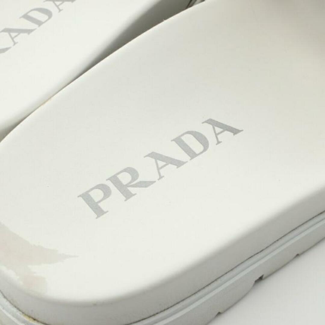 PRADA(プラダ)の スライドサンダル レザー ホワイト メンズの靴/シューズ(サンダル)の商品写真