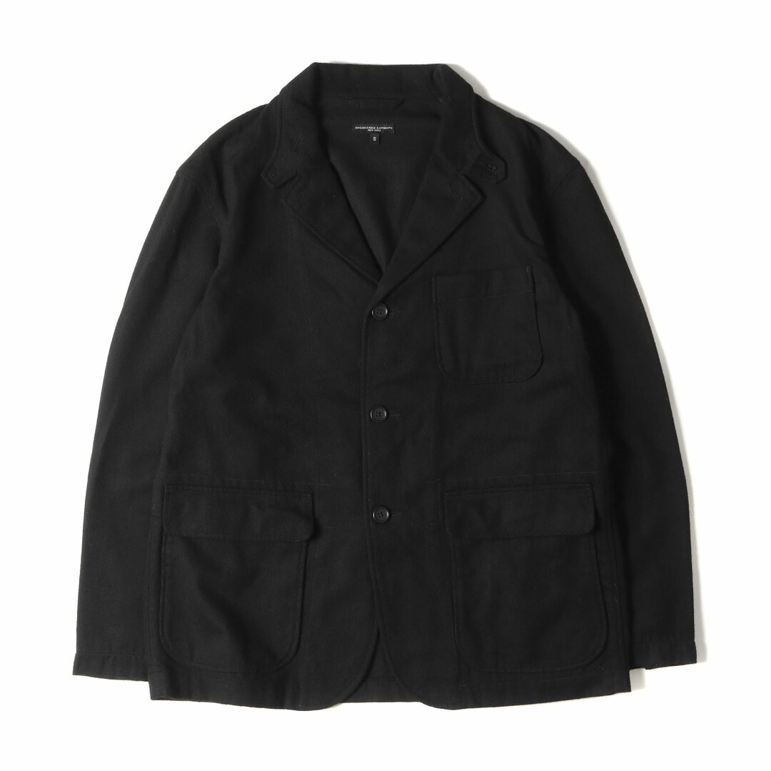 Engineered Garments エンジニアドガーメンツ ジャケット サイズ:S ポリ コットン ウール 3B テーラード ジャケット ワーク ベッドフォード チンスト付き ブラック 黒 アウター ブルゾン アメリカ製【メンズ】