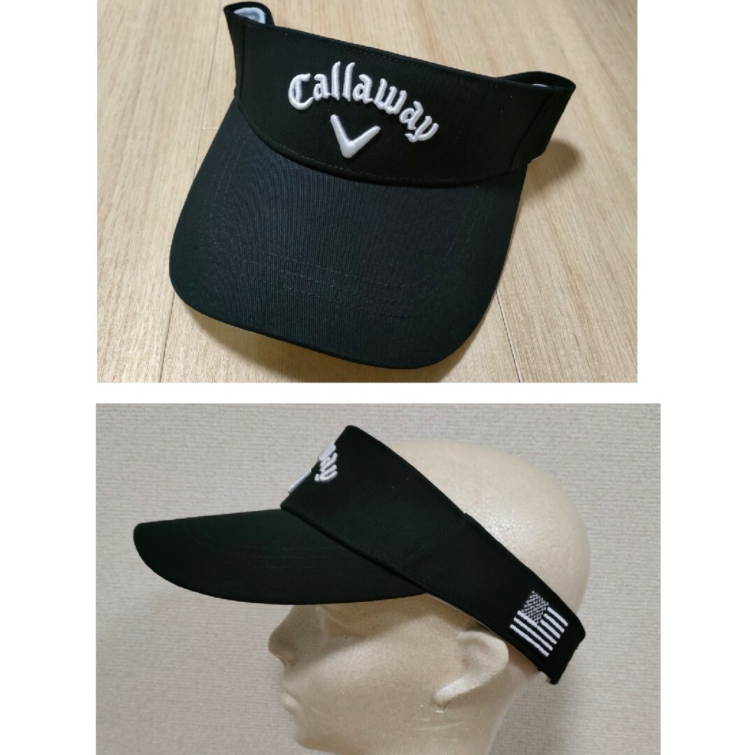 Callaway(キャロウェイ)の【新品】キャロウェイ Callaway サンバイザー　ゴルフ　メンズ　ブラック スポーツ/アウトドアのゴルフ(その他)の商品写真