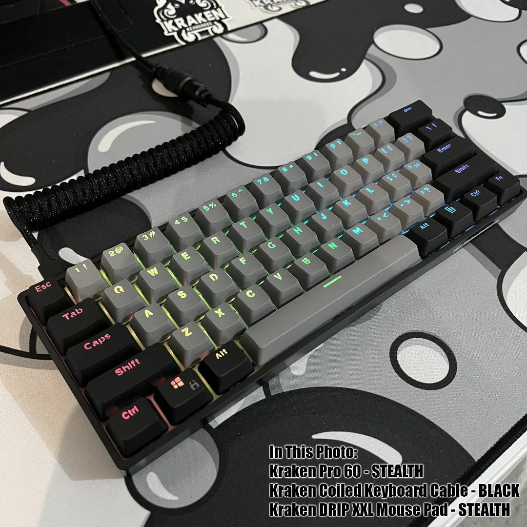 【色:ブラック】Kraken Keyboards XXL 拡張ゲーミングマウスパ 2