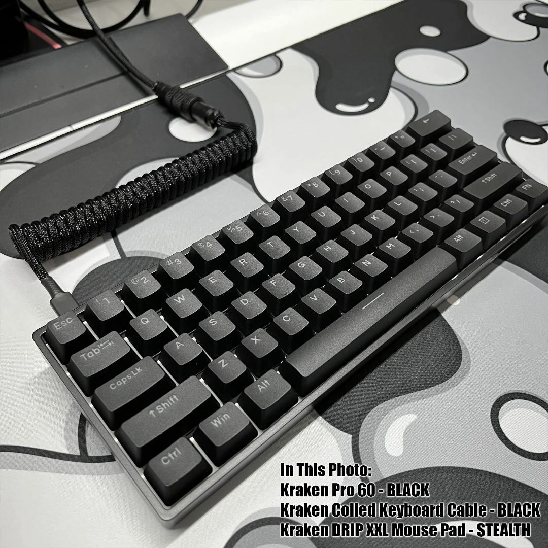 【色:ブラック】Kraken Keyboards XXL 拡張ゲーミングマウスパ 6