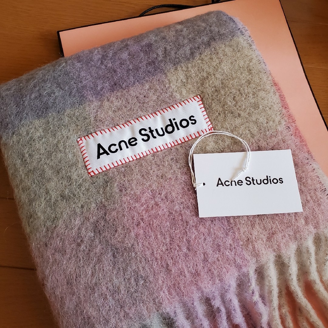 Acne Studios モヘアチェックマフラー