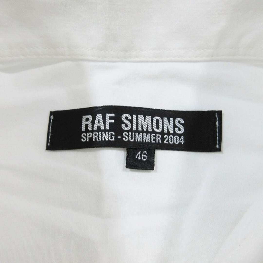 RAF SIMONS(ラフシモンズ)の美品 04SS RAF SIMONS ノースリーブ シャツ 46 白 ホワイト メンズのトップス(シャツ)の商品写真