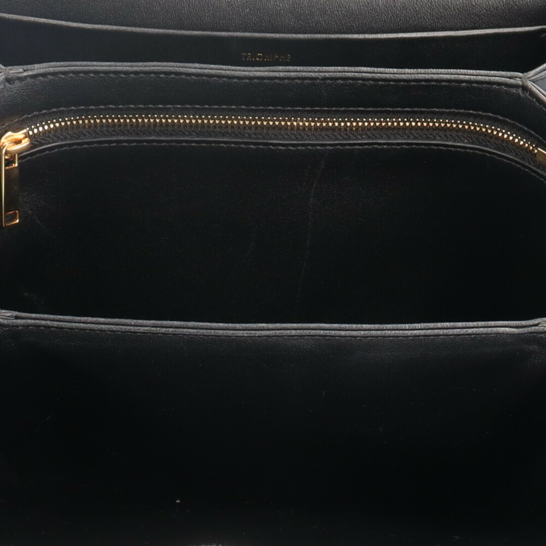 celine - セリーヌ トリオンフ ショルダーバッグ レザー ブラック