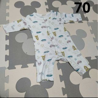 ベビーザラス(BABiESRUS)の【70サイズ】乗り物柄 カバーオール(カバーオール)