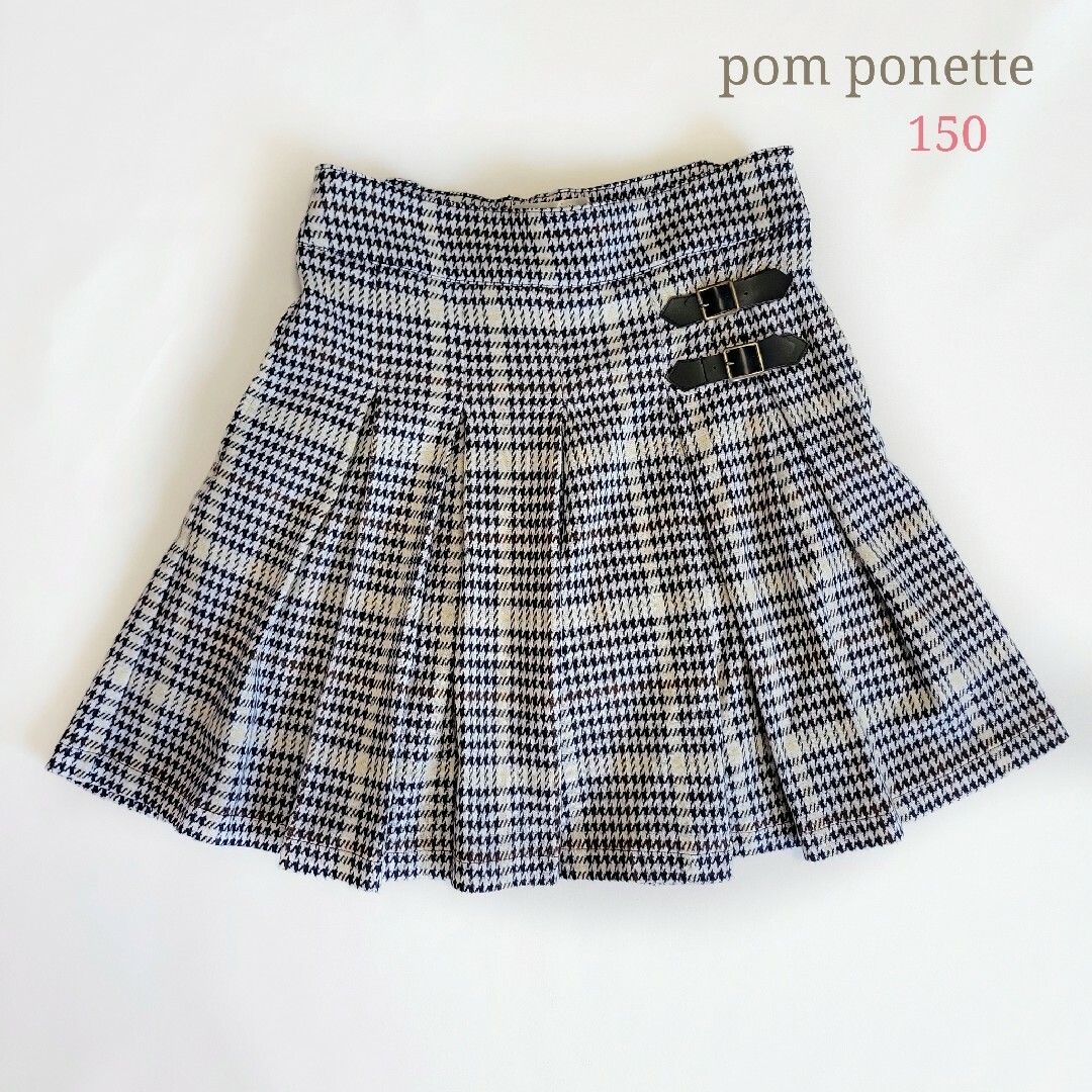 pom ponette(ポンポネット)のたあやん様 ポンポネットジュニア チェックキュロットスカート 150 洗える キッズ/ベビー/マタニティのキッズ服女の子用(90cm~)(スカート)の商品写真