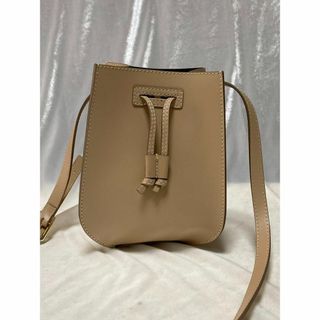 【美品】Maison Vincent レザー　ピンクベージュショルダーバッグ