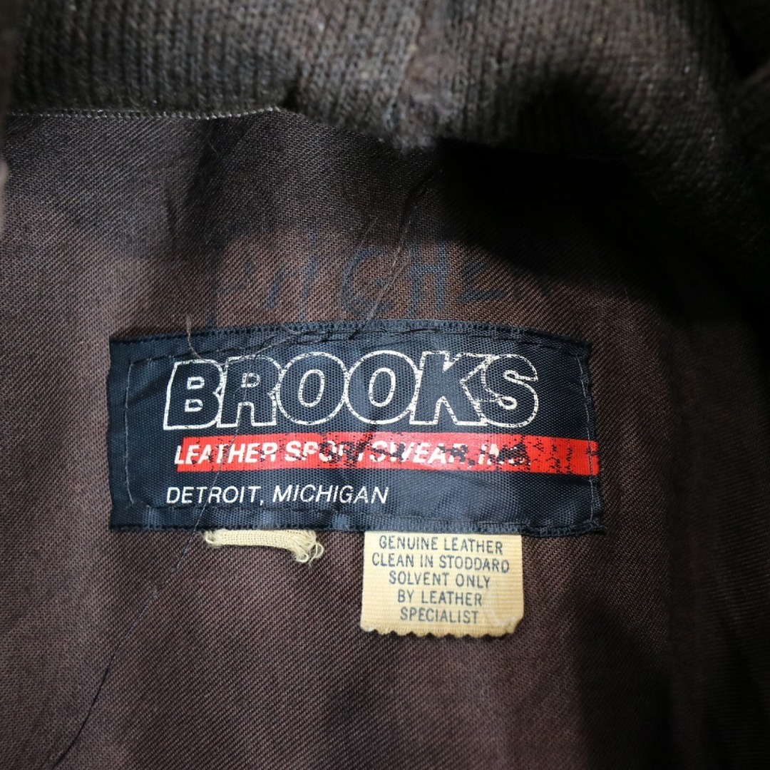 70年代 USA製 BROOKS ブルックス レザージャケット アメカジ ブラウン