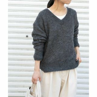 アーバンリサーチドアーズ(URBAN RESEARCH DOORS)の【CHARCOAL】FORK&SPOON モヘアニットVネックプルオーバー(ニット/セーター)