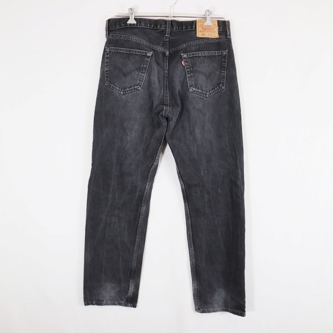 90年代 USA製 Levi's リーバイス 501 デニムパンツ アメカジ ジップフライ ストレート ブラック (メンズ 36×32)   N8998 1