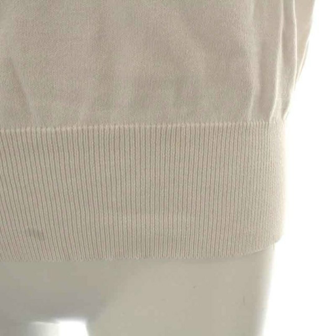 ViS(ヴィス)のビス 袖オーガーンジー半袖プルオーバー ニット ブラウス パフスリーブ F 白 レディースのトップス(ニット/セーター)の商品写真
