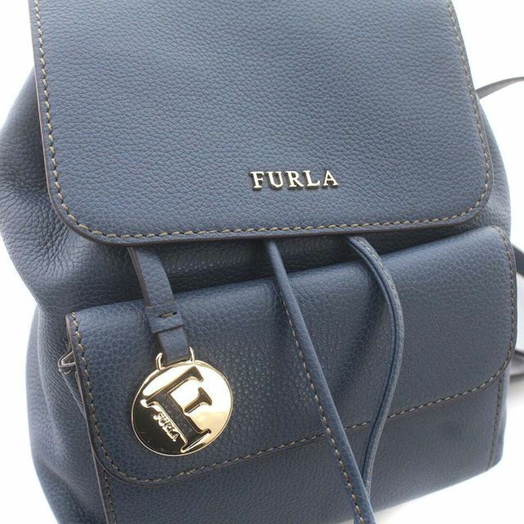 Furla(フルラ)のフルラ FURLA リュックサック ミニ デイバッグ レザー 青 ブルー レディースのバッグ(リュック/バックパック)の商品写真