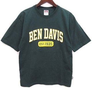 ベンデイビス(BEN DAVIS)のベンデイビス BEN DAVIS カレッジ Tシャツ 半袖 クルーネック 緑 S(Tシャツ/カットソー(半袖/袖なし))